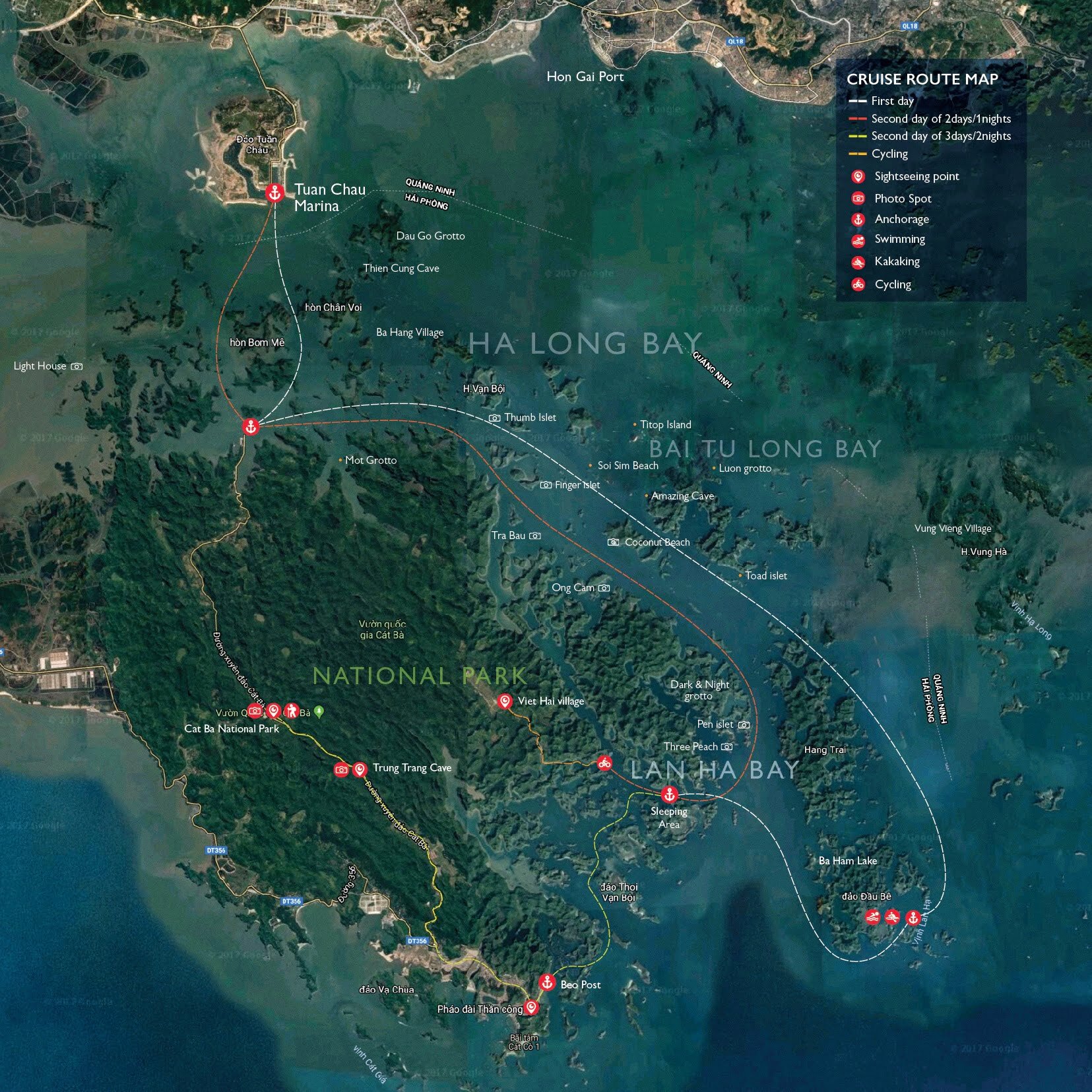 Serenity Cruises Route 