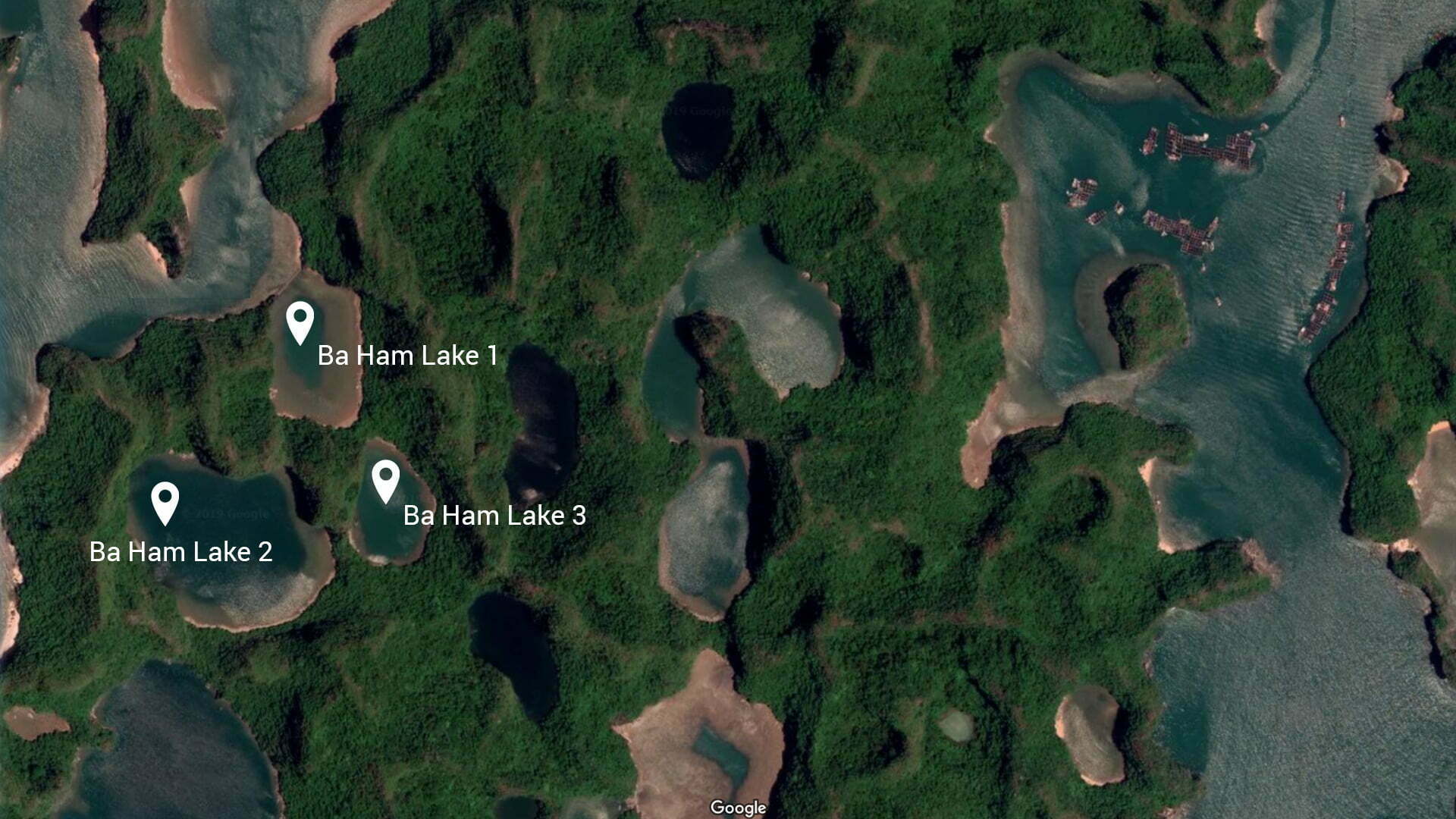 Map Ba Ham lake
