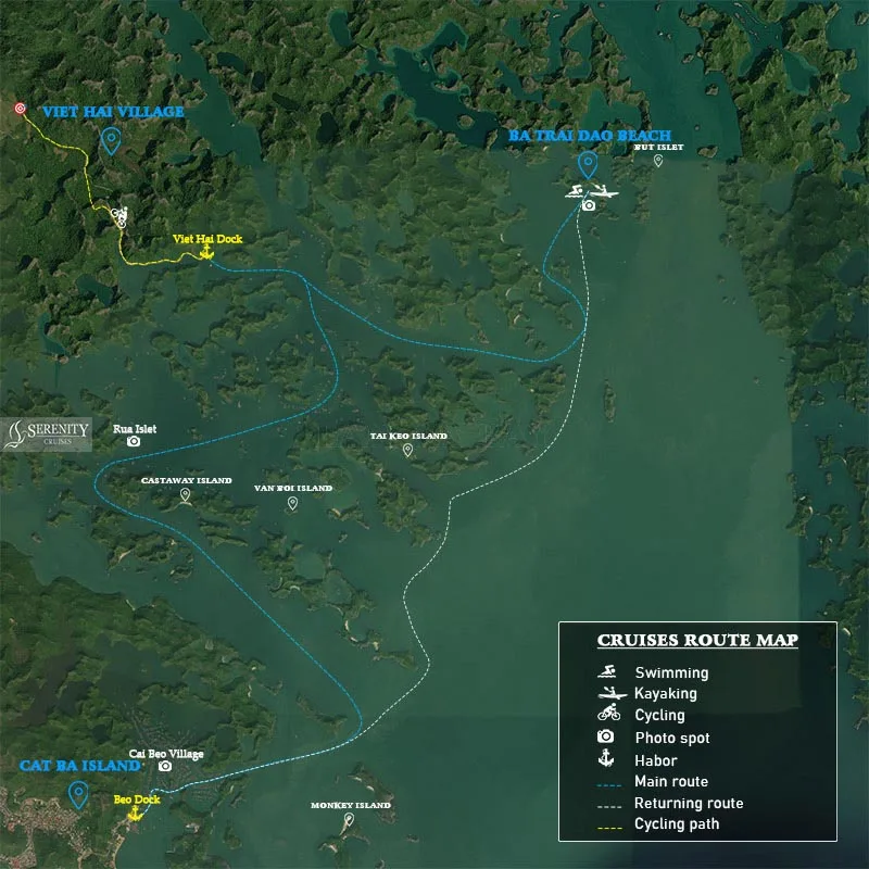 Serenity Day Cruises map